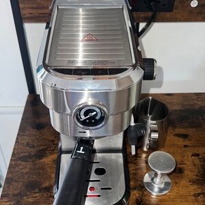 Stainless Steel Espresso Machine - Silver